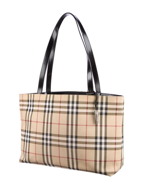 burberry check tote large|Burberry classic tote bag.